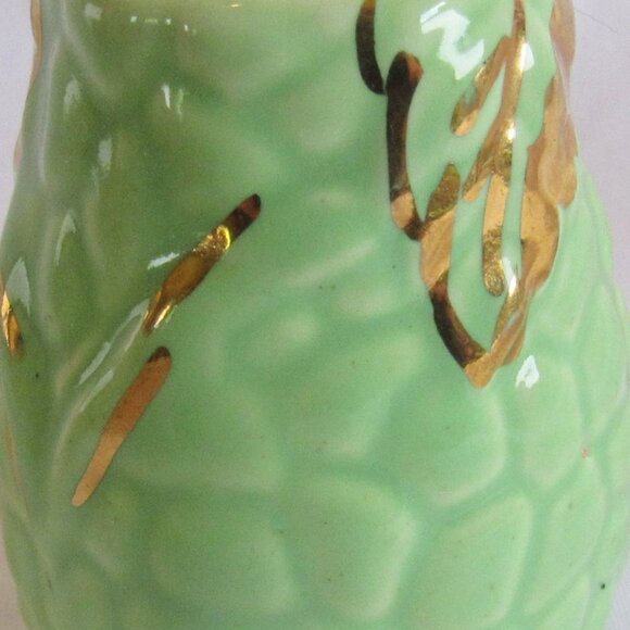 Vintage Wade Emerald Gold Bramble Condiment Set, Made in England, 5 pc Set  b222 - Picture 6 of 9